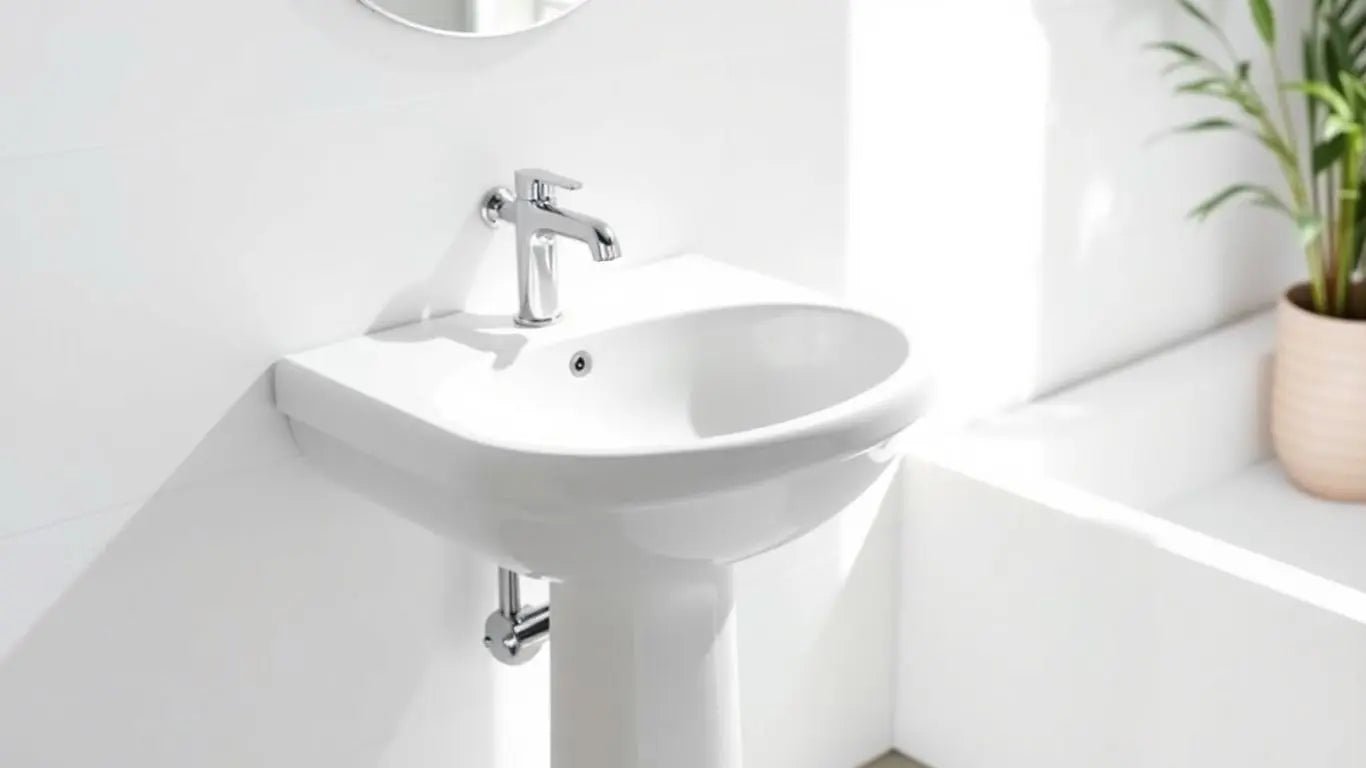 Charming & Compact: Discover the Perfect Small Wash Basin with Pedestal for Your Space - BathroomLux