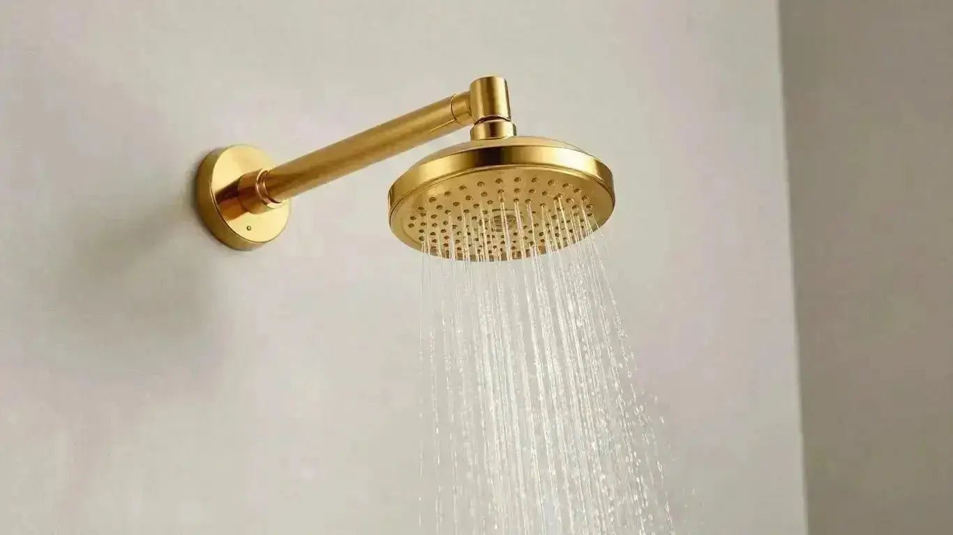 Elevate Your Bathroom with a Stunning Rain Shower Gold Fixture - BathroomLux