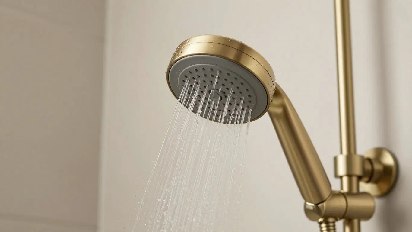 Elevate Your Bathroom with a Stylish Brushed Brass Mixer Shower - BathroomLux