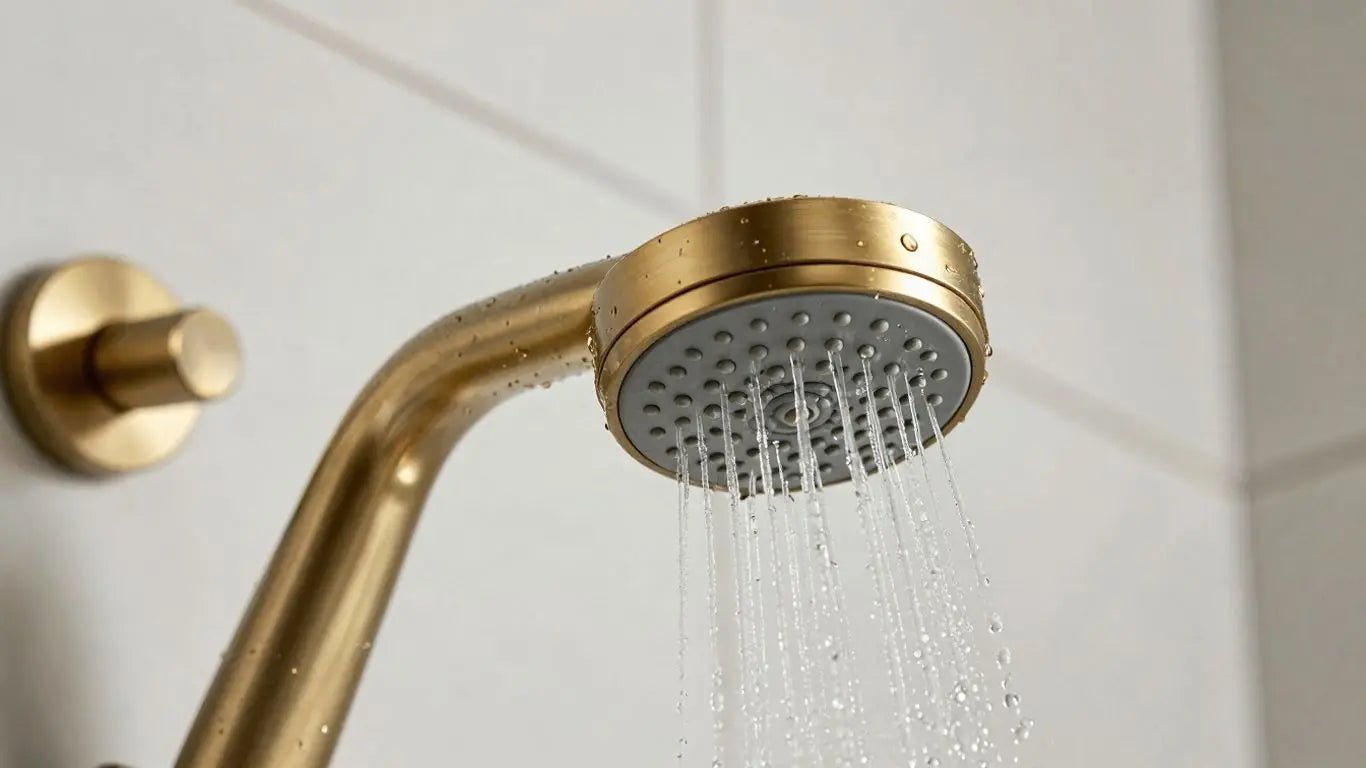 Elevate Your Bathroom with a Stylish Brushed Brass Shower Head - BathroomLux