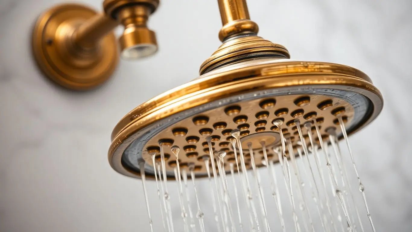 Elevate Your Bathroom with an Antique Brass Wall-Mount Shower - BathroomLux
