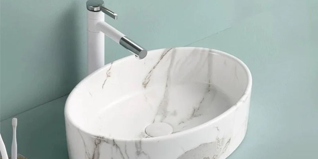 Marble Pattern Washbasin - 5 Years Warranty - BathroomLux