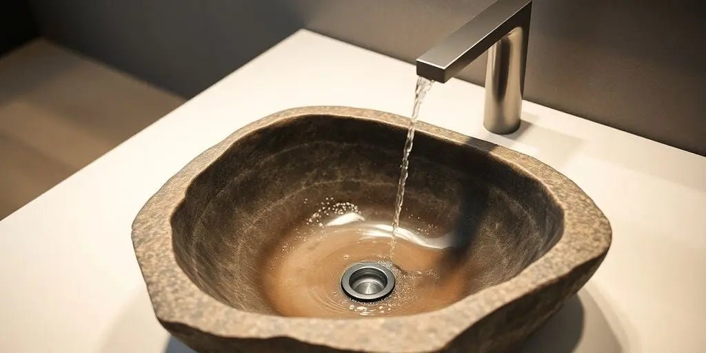The Allure of an Irregular Stone Sink Bowl in Modern Design - BathroomLux