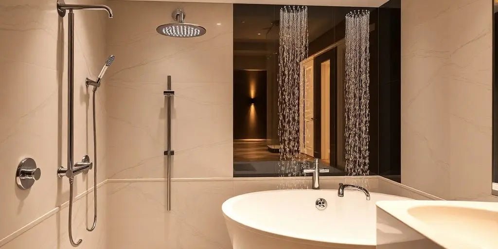 Transform Your Bathroom with LED Rainfall Shower Massage Jets 5-Mode - BathroomLux