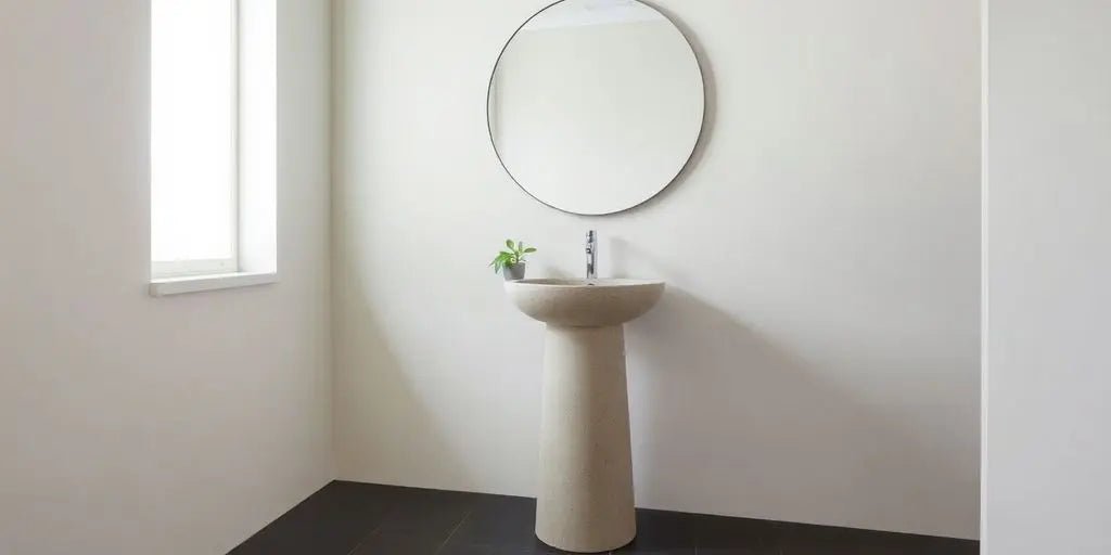 Uncovering the Benefits of a Stone Pedestal Washbasin in Modern Bathrooms - BathroomLux