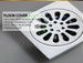 10*10cm Stainless Steel Linear Shower Floor Drain Cover with Filter Strainer - shower drainBathroomLux