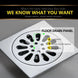 10*10cm Stainless Steel Linear Shower Floor Drain Cover with Filter Strainer - shower drainBathroomLux