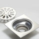 10*10cm Stainless Steel Linear Shower Floor Drain Cover with Filter Strainer - shower drainBathroomLux