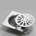 10*10cm Stainless Steel Linear Shower Floor Drain Cover with Filter Strainer - shower drainBathroomLux