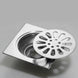 10*10cm Stainless Steel Linear Shower Floor Drain Cover with Filter Strainer - shower drainBathroomLux