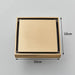 10x10cm Invisible Floor Drain – Brushed Gold & Matte Black Square Bathroom - Shower DrainsBathroomLux