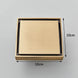 10x10cm Invisible Floor Drain – Brushed Gold & Matte Black Square Bathroom - Shower DrainsBathroomLux