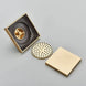 10x10cm Invisible Floor Drain – Brushed Gold & Matte Black Square Bathroom - Shower DrainsBathroomLux