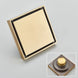 10x10cm Invisible Floor Drain – Brushed Gold & Matte Black Square Bathroom - Shower DrainsBathroomLux