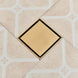 10x10cm Invisible Floor Drain – Brushed Gold & Matte Black Square Bathroom - Shower DrainsBathroomLux