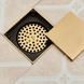10x10cm Invisible Floor Drain – Brushed Gold & Matte Black Square Bathroom - Shower DrainsBathroomLux