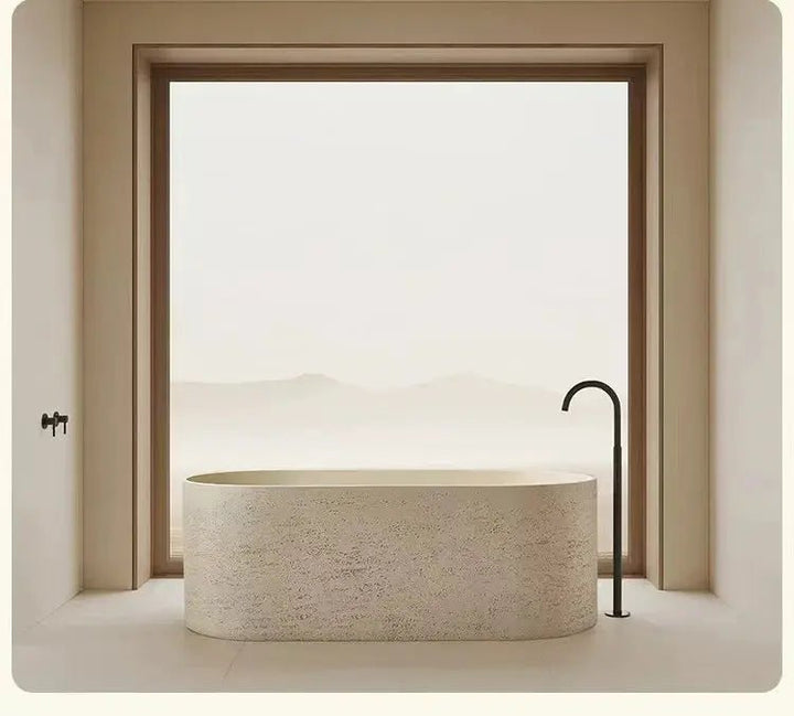 1500mm Modern Freestanding Bath Artificial Stone - Freestanding bathtubBathroomLux