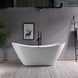 1700mm Contemporary Freestanding Acrylic Spa Soaking Bath In Glossy White - bathstandingBathroomLux