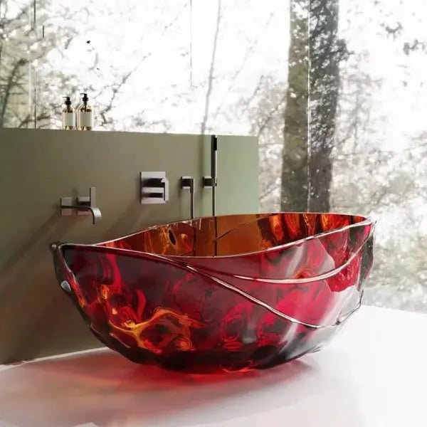 1700mm Modern Clear Freestanding Bathtub – Transparent Resin Soaking Tub with Stylish Design - Transparent Resin Soaking TubBathroomLux