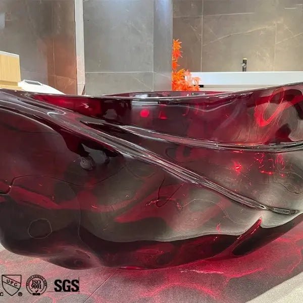 1700mm Modern Clear Freestanding Bathtub – Transparent Resin Soaking Tub with Stylish Design - Transparent Resin Soaking TubBathroomLux