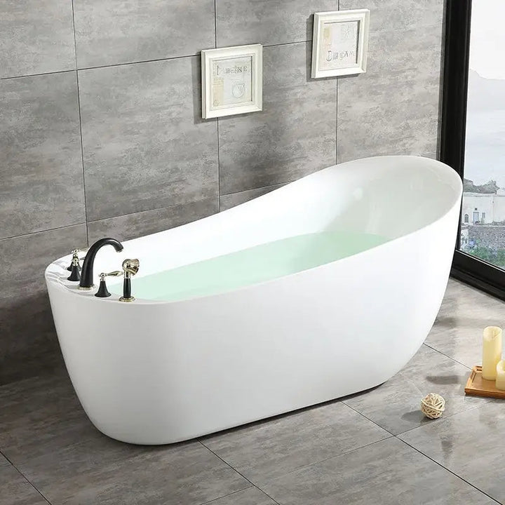 1700mm Modern Freestanding Acrylic Bathtub Soaking Bathtubs - Freestanding bathtubBathroomLux