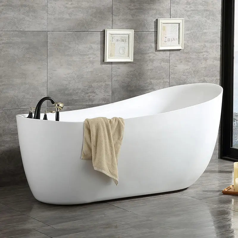 1700mm Modern Freestanding Acrylic Bathtub Soaking Bathtubs - Freestanding bathtubBathroomLux