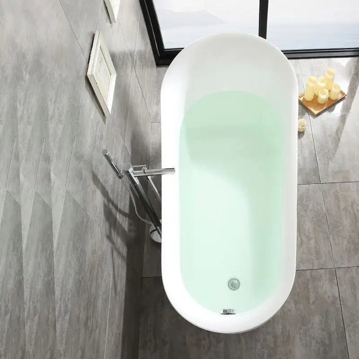 1700mm Modern Freestanding Acrylic Bathtub Soaking Bathtubs - Freestanding bathtubBathroomLux