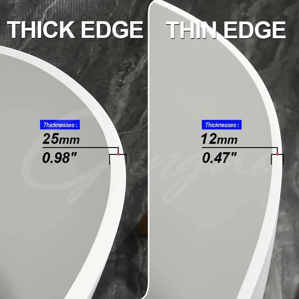 1700mm Modern Oval Freestanding Bathtub – Solid Surface Acrylic Stone Resin Bath Tub - Oval Freestanding BathtubBathroomLux