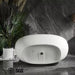 1700mm Modern Oval Freestanding Bathtub – Solid Surface Acrylic Stone Resin Bath Tub - Oval Freestanding BathtubBathroomLux