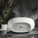 1700mm Modern Oval Freestanding Bathtub – Solid Surface Acrylic Stone Resin Bath Tub - Oval Freestanding BathtubBathroomLux