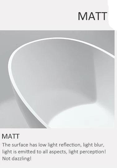 1840mm Elegant Freestanding Oval Bathtub Luxurious Artificial Stone Design | Matt - bathstandingBathroomLux