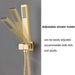 250mm Bathroom Brass Rainfall Shower System - Brushed Gold Ceiling - Concealed Dual Handles Rainfall Shower Head Combo SetBathroomLux