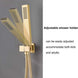 250mm Bathroom Brass Rainfall Shower System - Brushed Gold Ceiling - Concealed Dual Handles Rainfall Shower Head Combo SetBathroomLux