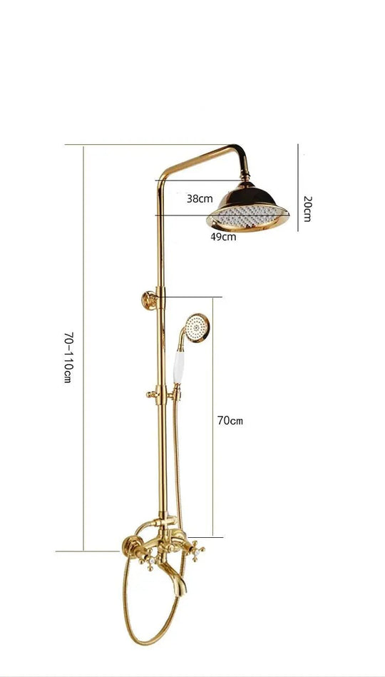 3 - Function Exposed Shower System with Handheld & Rainfall Head - 3 - Function Exposed Shower SystemBathroomLux