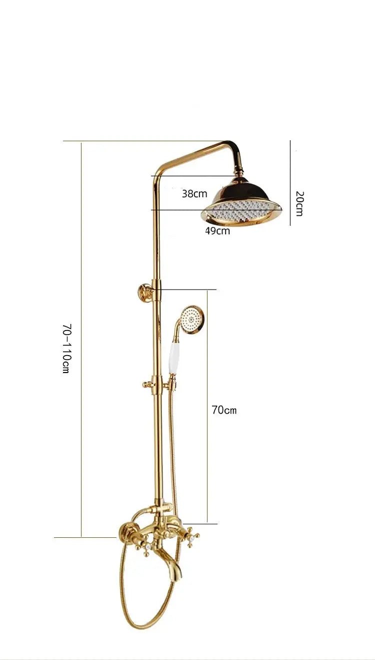 3 - Function Exposed Shower System with Handheld & Rainfall Head - 3 - Function Exposed Shower SystemBathroomLux