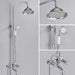 3 - Function Exposed Shower System with Handheld & Rainfall Head - 3 - Function Exposed Shower SystemBathroomLux
