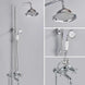 3 - Function Exposed Shower System with Handheld & Rainfall Head - 3 - Function Exposed Shower SystemBathroomLux