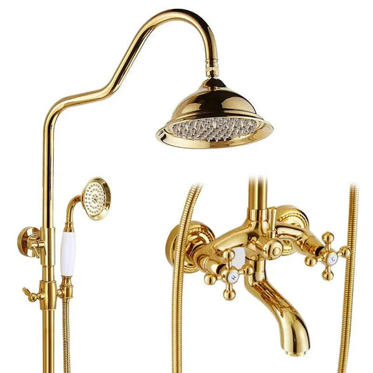 3 - Function Exposed Shower System with Handheld & Rainfall Head - 3 - Function Exposed Shower SystemBathroomLux