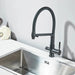 3 - Way Brushed Gold Kitchen Faucet with Pull - Out Spray – Water Purifier Function - 3 Ways Kitchen Pull OutBathroomLux