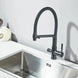 3 - Way Brushed Gold Kitchen Faucet with Pull - Out Spray – Water Purifier Function - 3 Ways Kitchen Pull OutBathroomLux