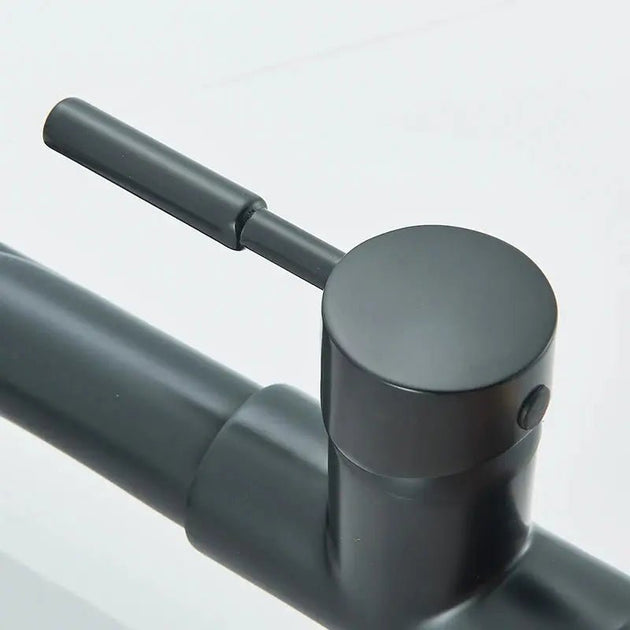 3 - Way Brushed Gold Kitchen Faucet with Pull - Out Spray – Water Purifier Function - 3 Ways Kitchen Pull OutBathroomLux