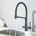 3 - Way Brushed Gold Kitchen Faucet with Pull - Out Spray – Water Purifier Function - 3 Ways Kitchen Pull OutBathroomLux