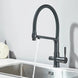3 - Way Brushed Gold Kitchen Faucet with Pull - Out Spray – Water Purifier Function - 3 Ways Kitchen Pull OutBathroomLux
