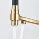 3 - Way Brushed Gold Kitchen Faucet with Pull - Out Spray – Water Purifier Function - 3 Ways Kitchen Pull OutBathroomLux