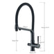 3 - Way Brushed Gold Kitchen Faucet with Pull - Out Spray – Water Purifier Function - 3 Ways Kitchen Pull OutBathroomLux