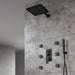 300mm Matte Black Rainfall Ceiling Shower Digital Thermostatic Concealed Set - Black shower Concealed SetBathroomLux