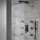 300mm Matte Black Rainfall Ceiling Shower Digital Thermostatic Concealed Set - Black shower Concealed SetBathroomLux