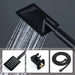 300mm Matte Black Rainfall Ceiling Shower Digital Thermostatic Concealed Set - Black shower Concealed SetBathroomLux