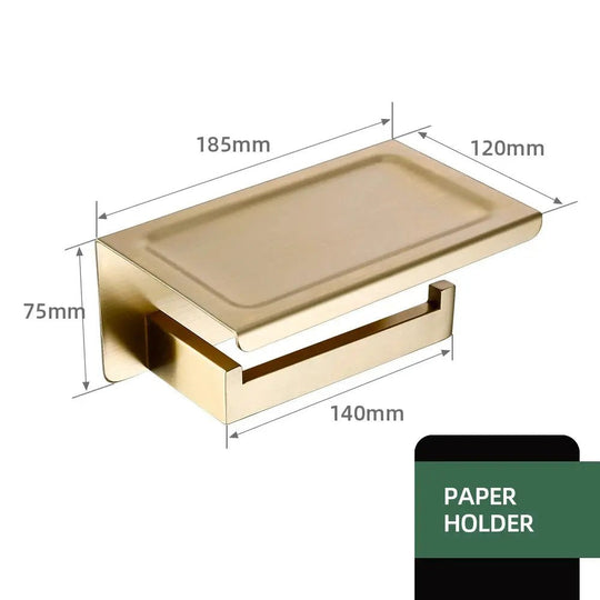 304 Stainless Steel Bathroom Set – Towel Rack Shelf Holders Brush - Towel Racks IN UKBathroomLux