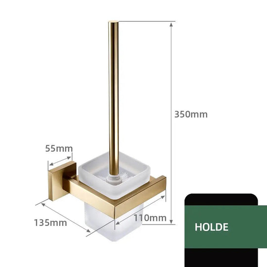 304 Stainless Steel Bathroom Set – Towel Rack Shelf Holders Brush - Towel Racks IN UKBathroomLux